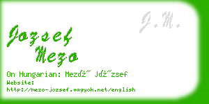 jozsef mezo business card